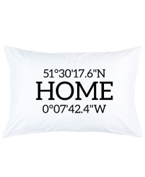 Personalized home coordinates printed pillowcase covers